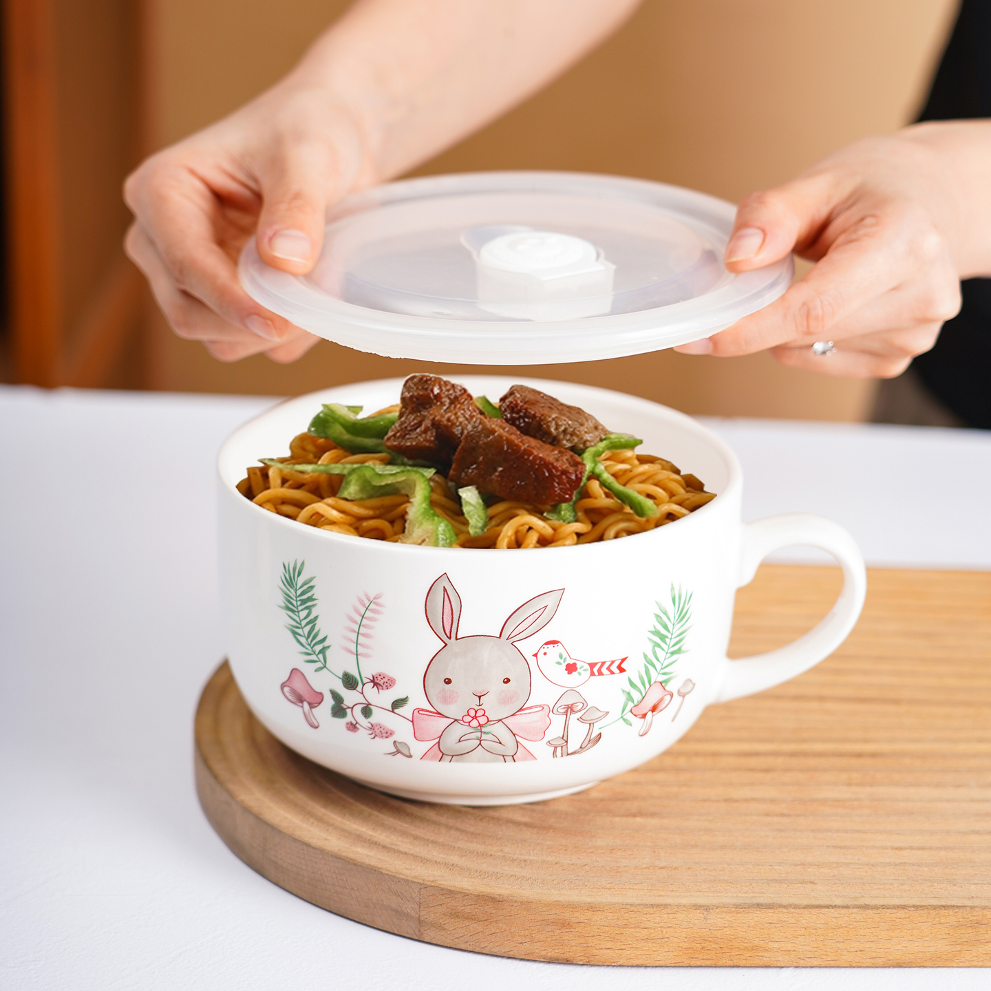 陶瓷泡面碗家用密封汤碗