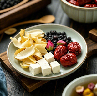 玫瑰桑葚茶茯苓百合红枣熬夜疏肝气养护肝养生差生壶材料