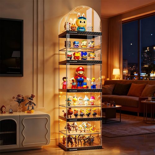 【四面高透●可分层】拱形展示柜