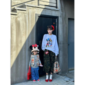 高街趣味印花休闲男女长袖 广州十三行外贸清仓捡漏 韩版 T恤上衣潮