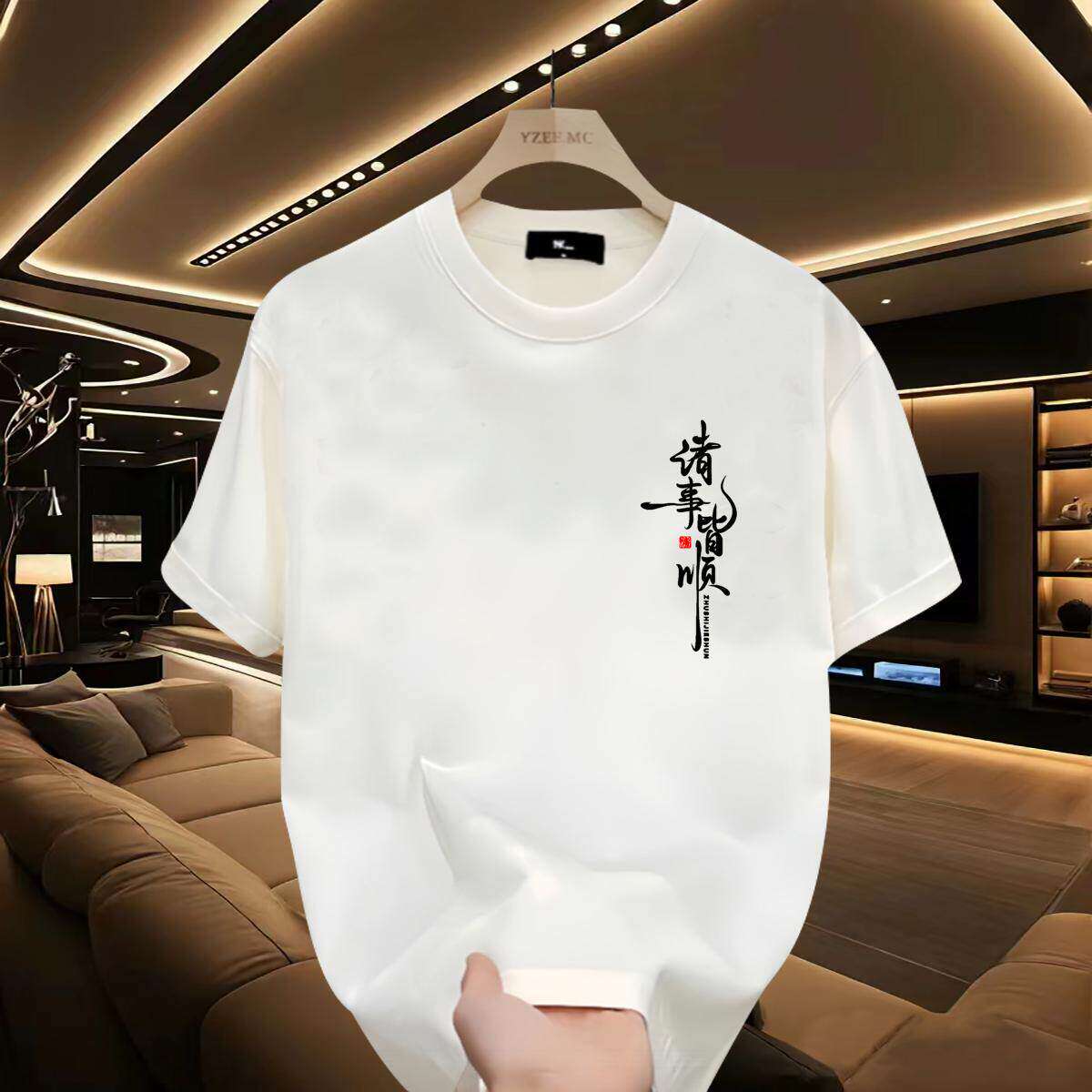 广州十三行夏季外贸~潮牌100%纯棉男女短袖T恤个性休闲运动上衣服