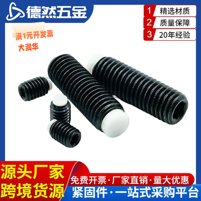 12.9黑塑料头止动紧定POM尼龙柱