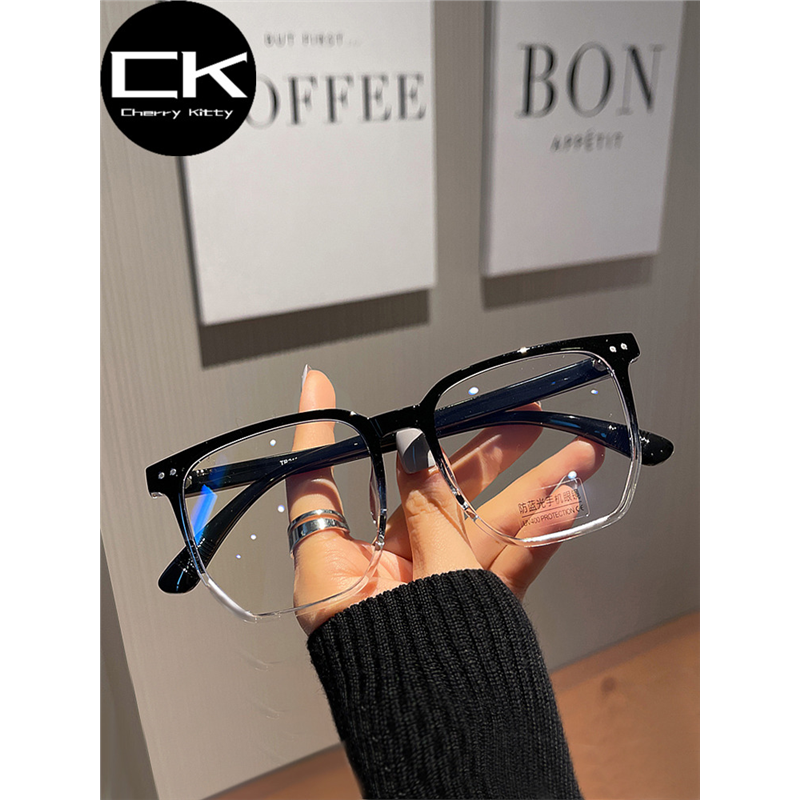 Cherry Kitty韩国轻奢大框素颜防蓝光眼镜显脸小近视平光镜男女款