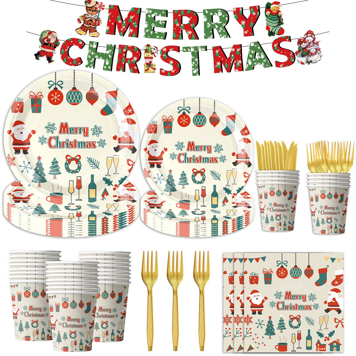 圣诞节主题派对用品装饰布置桌布