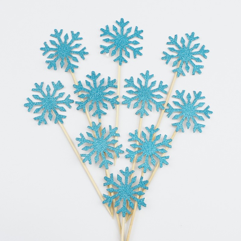 闪亮冰雪公主主题派对甜品台插旗