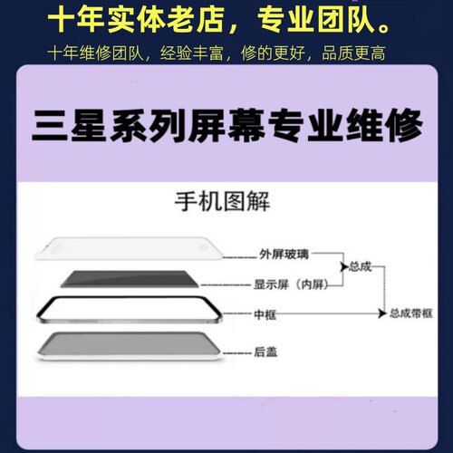 三星NOTE8 NOTE9 NOTE10+ NOTE20u屏幕外屏玻璃维修总成