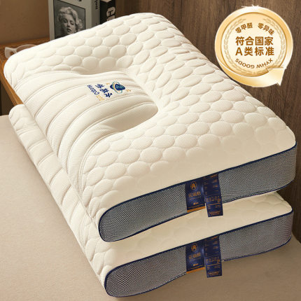 枕头太空舱枕芯按摩枕头一对家用酒店宿舍学生护颈椎记忆棉助眠枕