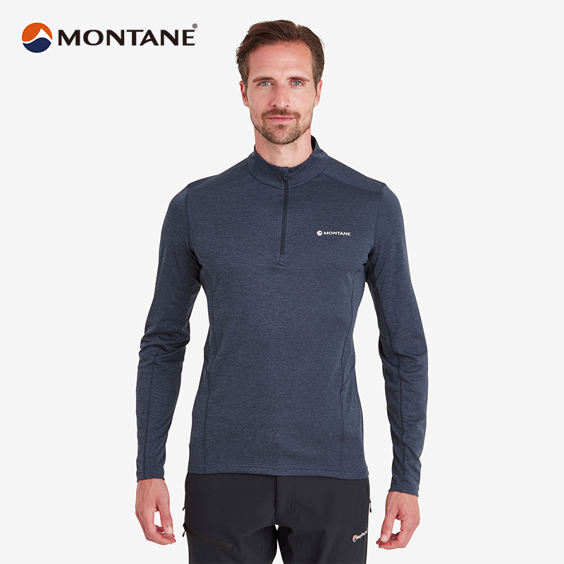 MONTANE盟泰恩DART ZIP NECK 户外速干式T恤男款透气徒步排汗衣服 户外/登山/野营/旅行用品 速干T恤 原图主图