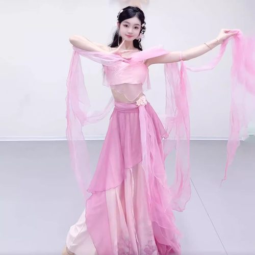 新款超仙渐变飘逸古典舞舞蹈服