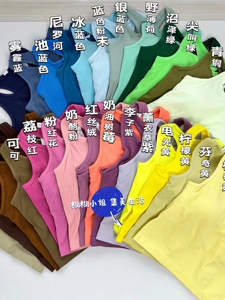 超好穿！ebb瑜伽背心上衣高弹亲肤运动健身背心粉色lulu尼罗河蓝