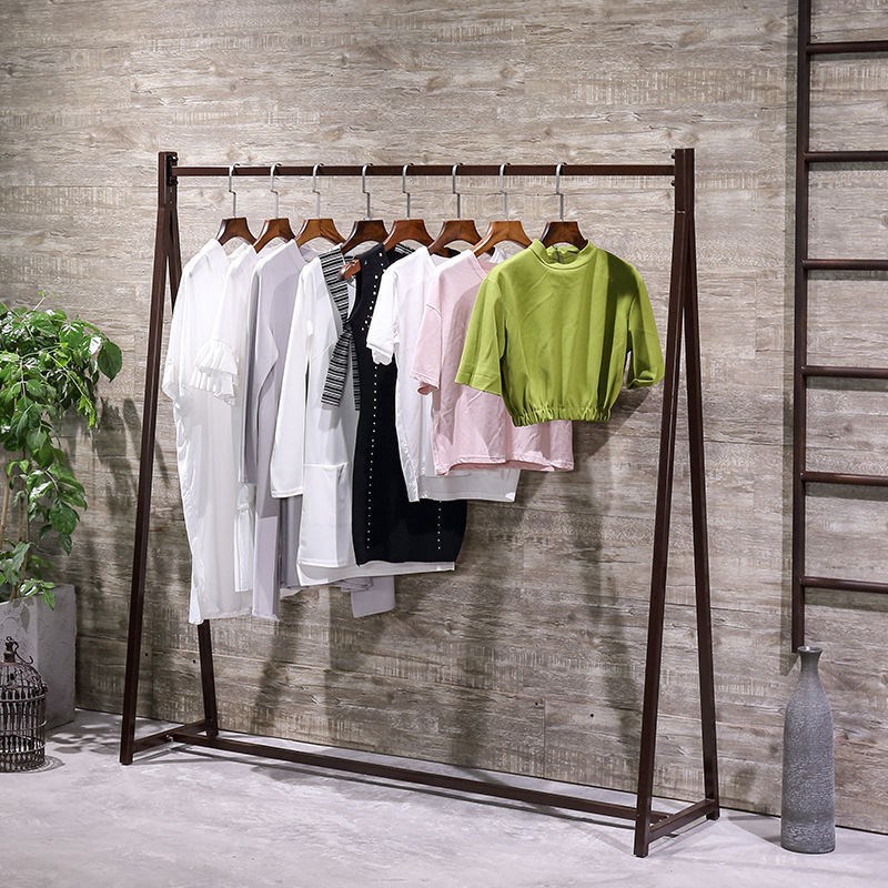 速发服装铁展示架双层落地式组合挂衣架子货艺男服装店店架陈列架
