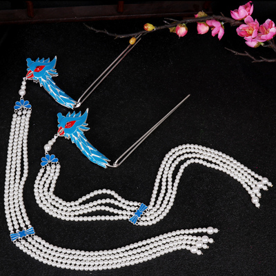 速发古装戏曲凤剧锁麟挑戏剧头饰 大偏京小凤囊 花旦头饰仿点绸长