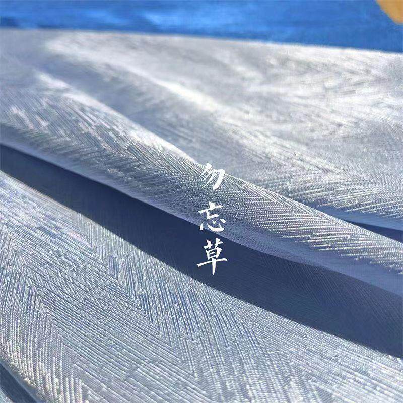 速发古风人字纹提花布料+汉服马面裙专用+纯色提花暗纹舞者布料批