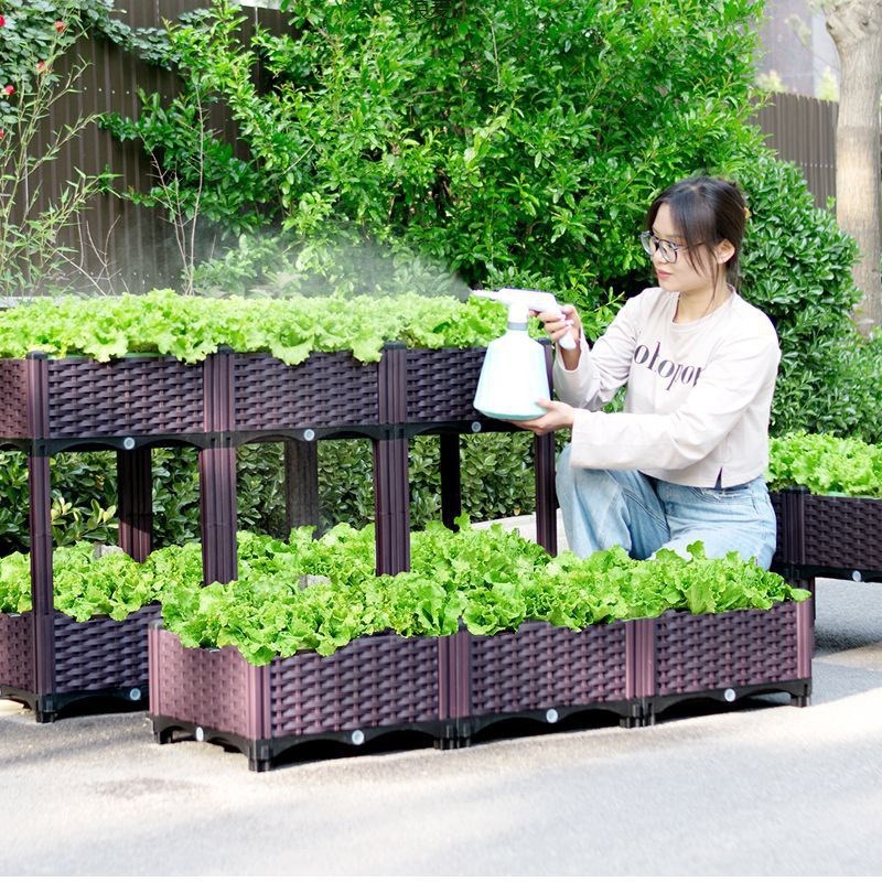 速发种菜庭用种植箱家专台户外楼顶特大号长方形塑料花盆箱一件