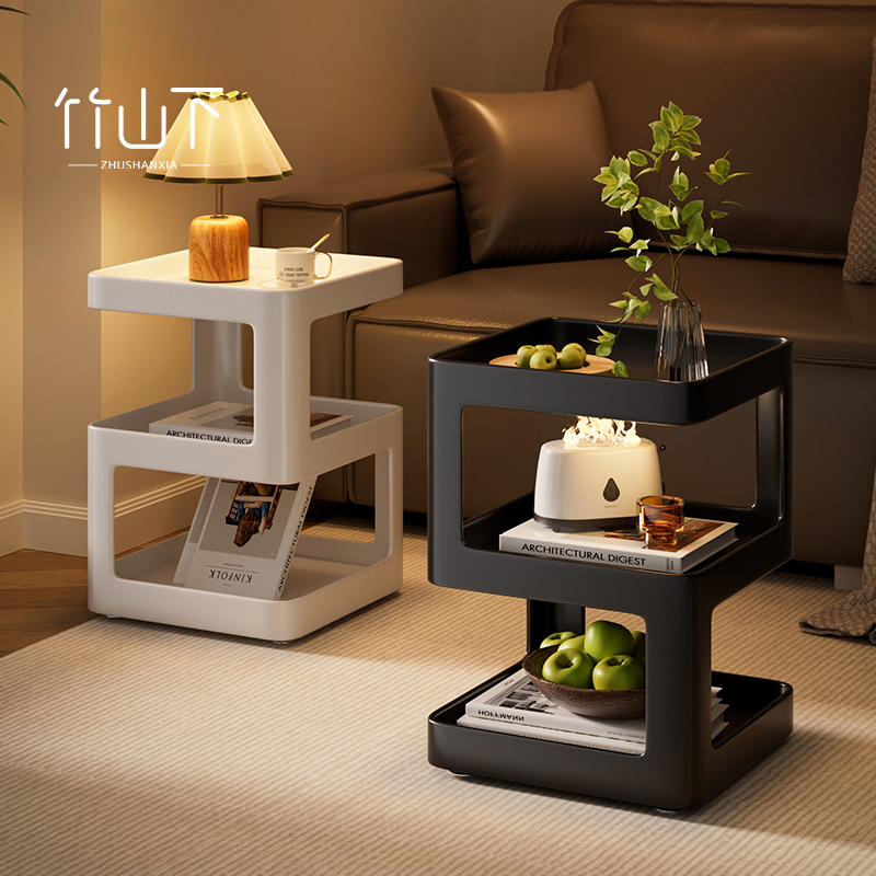 速发沙发茶几可移动小边几户厅小客型创意床头柜迷你小桌子推车置