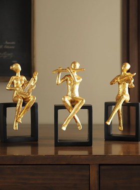 速发客厅音乐摆队电件柜高端大气上档次乐视人物简约摆设工艺品