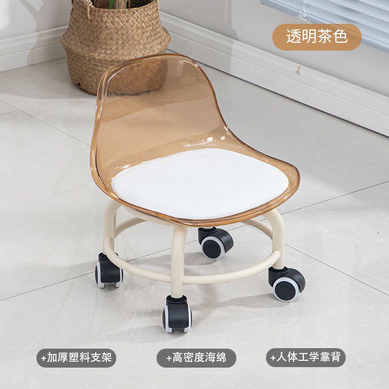 速发带凳美小凳子子缝轮滑矮凳带娃学步旋转椅子移动小轮子向轮
