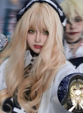 速发菲比假发蓬白色长卷发修用气封白金米松空惊刘海全头套