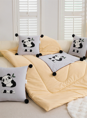 速发华!格夫抱枕车用被子两用午睡毯子二合车汽一枕头后排靠枕空