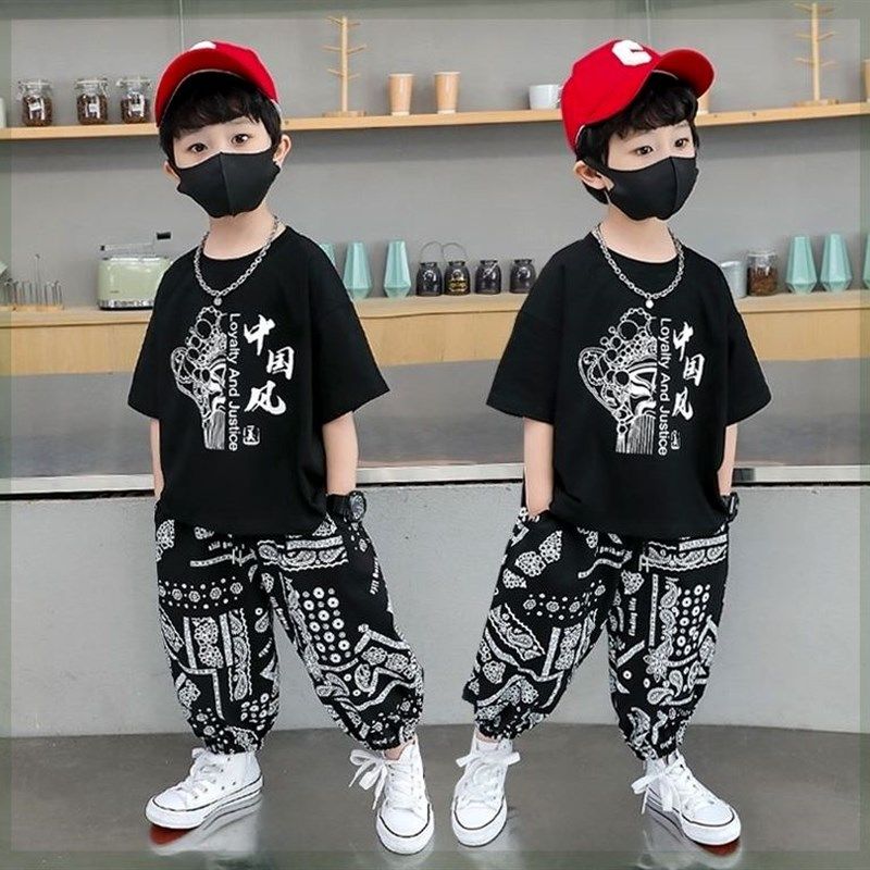 高货童装20新品24新款男童夏装儿童45岁夏季防蚊裤套装6宝宝炸街