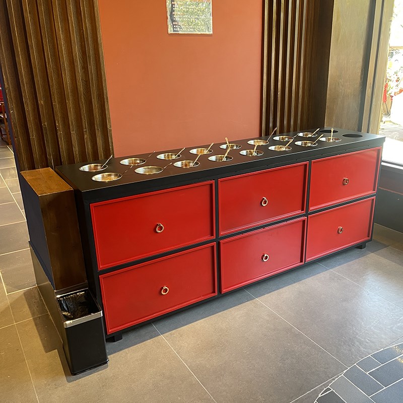 速发自厅火锅店小型调料台餐助海底捞酱料台饭店商用调味台佐料小