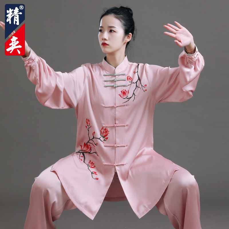 速发表极服饰高款新端手绘太极拳练功服男中国风武术太演服