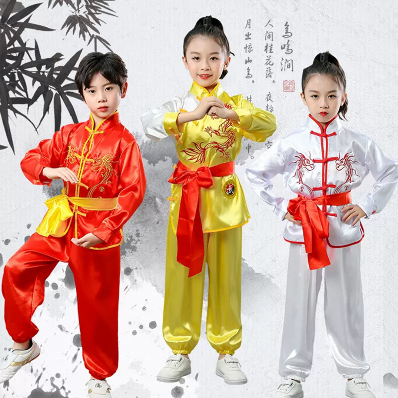 速发极童武术练功服少训功夫儿练服中国风演出服男童太儿表演衣服