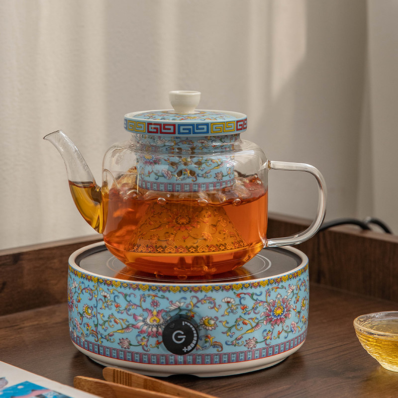 速发陶瓷彩电陶茶普洱黑茶透明玻璃煮炉茶全自动蒸汽器炉大容量