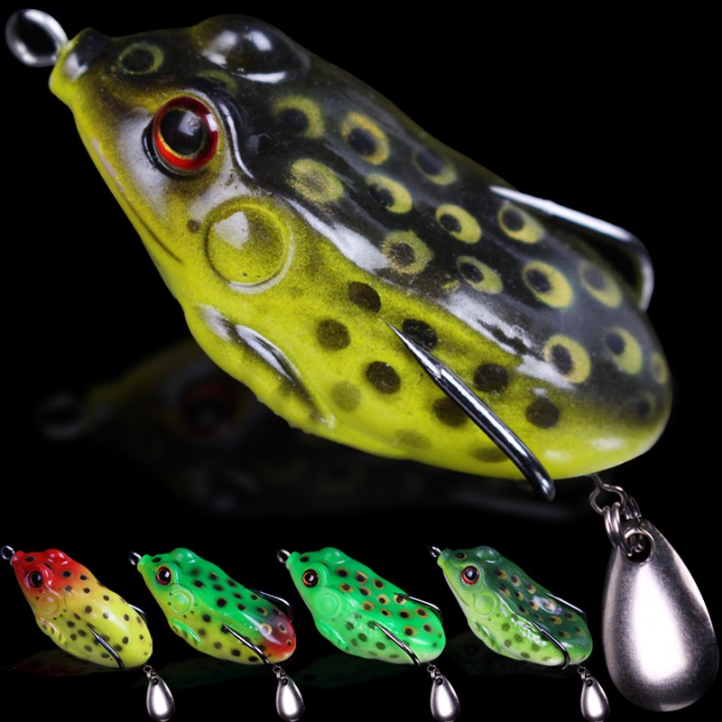 速发双改雷蛙套装专杀黑鱼假饵路淡水亮片小钓鱼钩装远生仿投