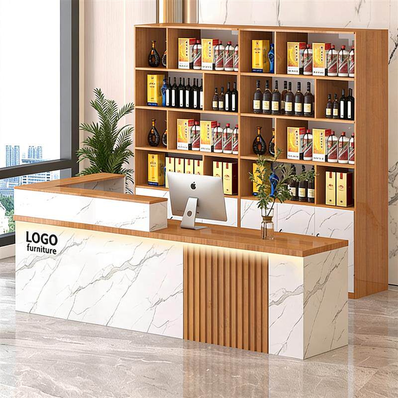 现货吧台接待台简约落地酒柜货柜组合饭店收柜台餐饮店Z商用吧台