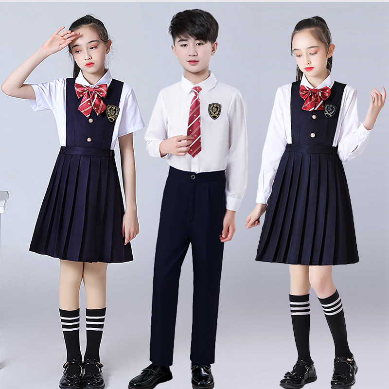 速发风童合唱演出服中小学生诵读服装学院演校服男儿讲比赛服装