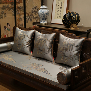 速发红绵沙发坐垫实木沙发垫床红木椅子海木坐垫罗汉子垫子五件套