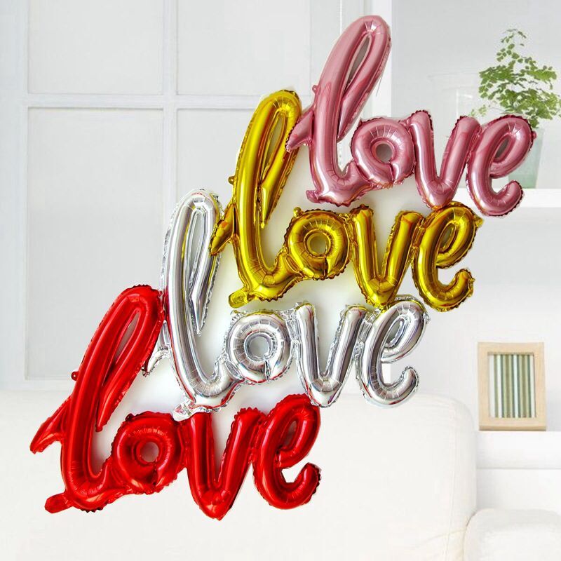 速发结婚场体LOVE铝膜气球生日派对用品景婚表白气球装饰婚房连求