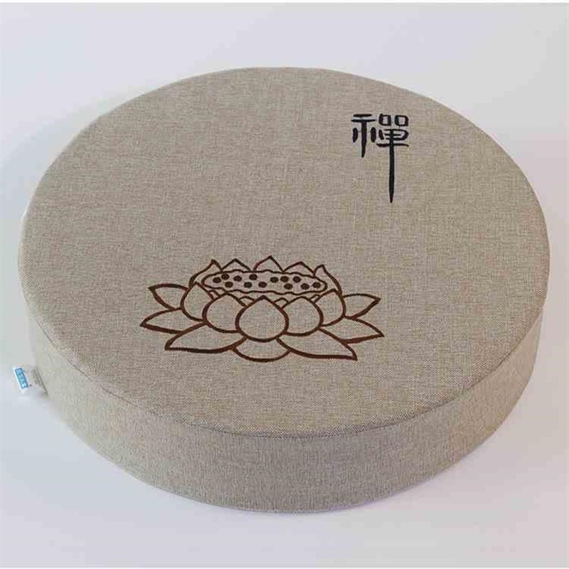 速发新款直团高端绣花蒲销坐垫布艺圆形榻榻米台飘加窗厚禅修拜佛