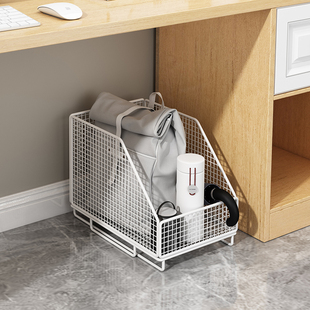 速发桌下书包篮桌桌旁小书桌落地书边学生收纳置物架架面简易书柜