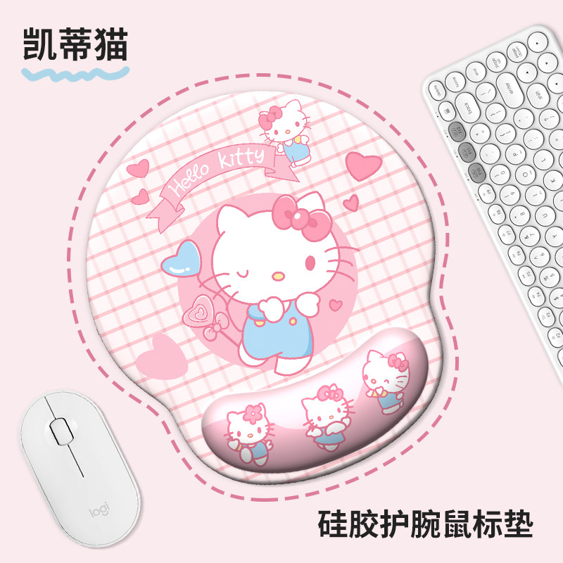 速发y子硅胶护腕垫猫生办公手腕垫防滑手滑托鼠垫