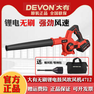 大有20V无刷锂电吹风机锂电鼓风机4712e除尘器吹灰机大友电动工具