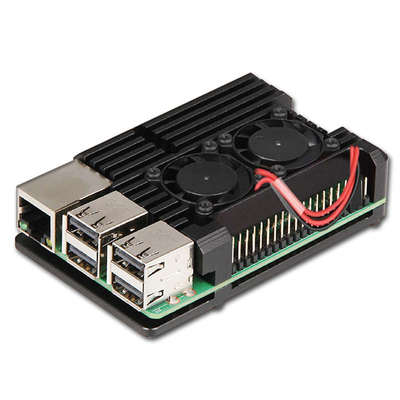 树莓派主板外壳盒子RaspberryPi3代b型2b/3b+铝合金散热壳子配件