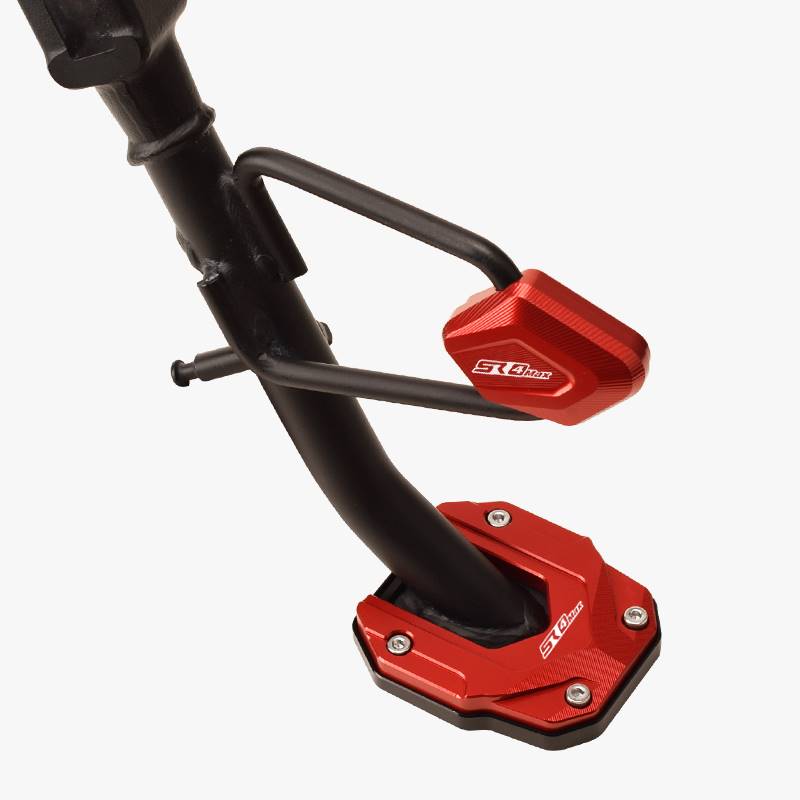 适用隆鑫无极SR4Max改装边撑加大垫 侧支架底座 脚撑加宽稳固配件