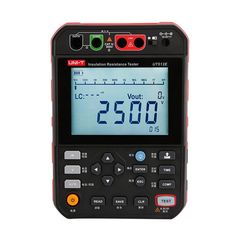 工业品优利德UT512E高精度2.5kV绝缘电阻测试仪数字兆欧表摇表