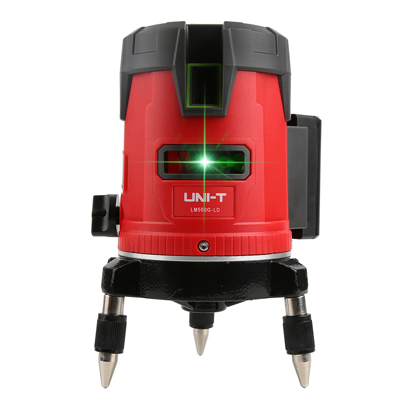 优利德LM550G-LD红外线激光水平仪绿光5线高精度自动打线平水仪