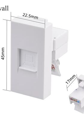 45型卡扣式电脑模块带推拉门 CAT6防尘门5/6类网线插座RJ45功能键