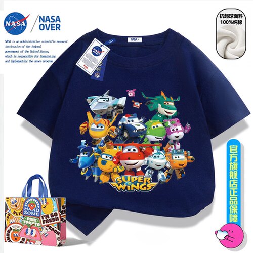 NASA超级飞侠亲子纯棉短袖T恤