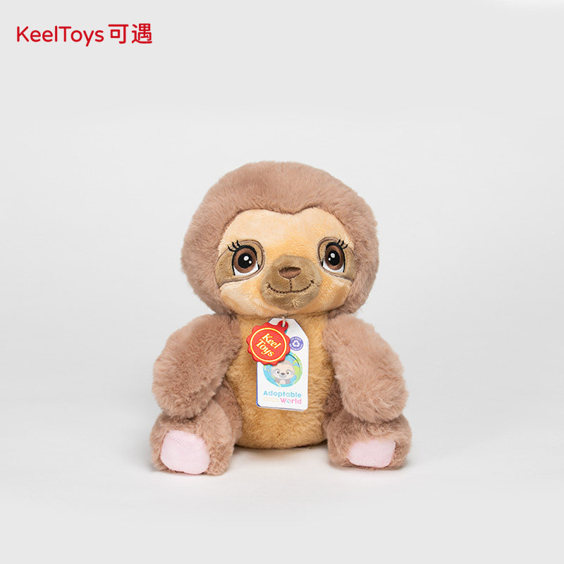 英国Keeltoys(可遇)树懒毛绒玩偶可爱柔软安抚娃娃送礼物可爱公仔
