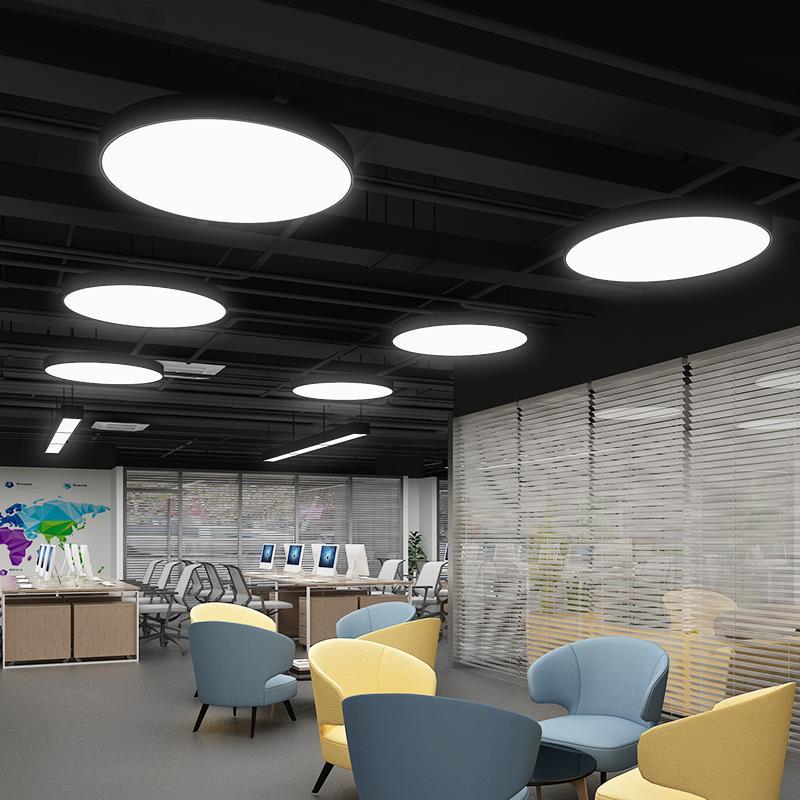 简约现代吊灯办公室圆形吊线灯会议室商场店铺网咖健身房灯具