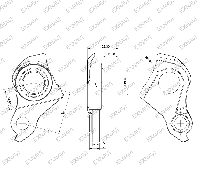 闪电尾勾速联sram udh吊耳 derailleur hanger udh通用型尾详细咨
