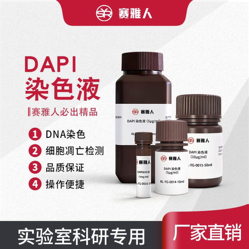DAPI染色液 实验室专用试剂 DNA染色细胞凋亡检测 含封片剂
