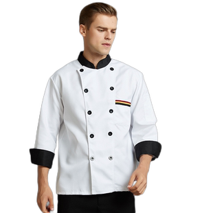厨师工作服长袖秋冬季男女定制款酒店饭店厨房食堂餐饮厨师服短袖