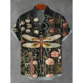 digital Men 卡通数码 cartoon shirt男士 衬衫 printed 印花短袖