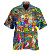 casual Men shirt男士 printed sleeved 衬衫 long 印花休闲长袖